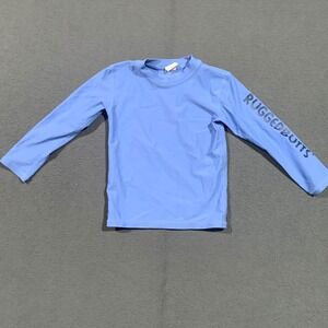 Rugged Butts Boys 3T Long Sleeve Rash Guard Swim Shirt Blue UPF Sun Protection